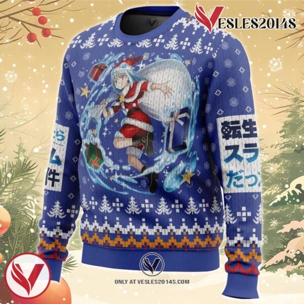 Santa Rimuru That time I got reincarnated as a slime Christmas Sweater 1
