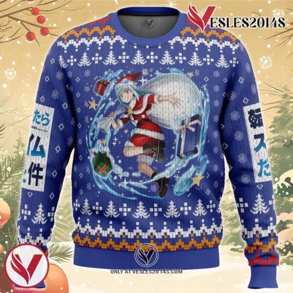 Santa Rimuru That time I got reincarnated as a slime Christmas Sweater