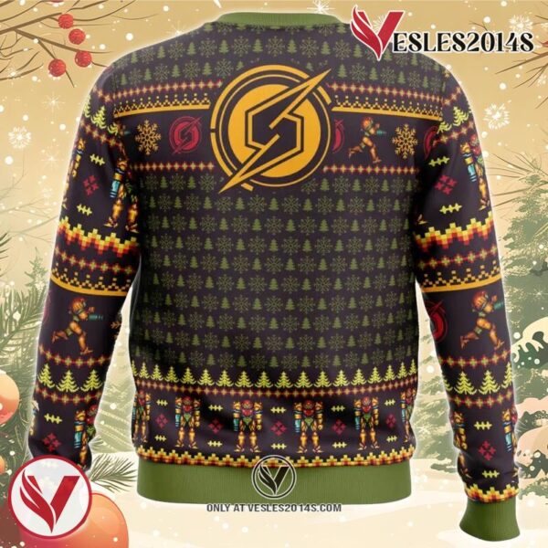 Santa Samus Aran Metroid Ugly Christmas Sweater, Unique Christmas Gift For Fans - Vesles2014S 3