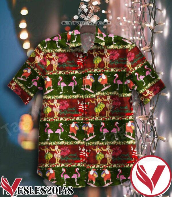 Santa Surfing Tropical Christmas Hawaiian Shirt, Unique Gifts For Friends - Vesles2014S 1