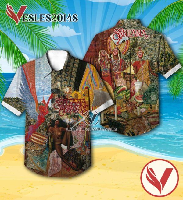 Santana Abraxas Album Cover Style 2 Hawaiian Shirt, Unique Gifts For Music Lovers - Vesles2014S