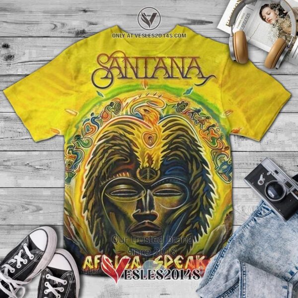 Santana-Africa Speaks Album 3D Shirt, Unique Gifts For Music Lovers - Vesles2014S