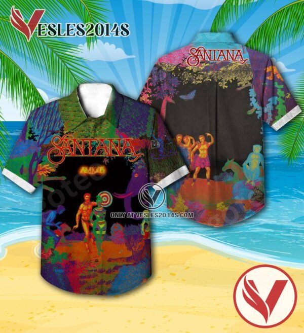 Santana Amigos Album Cover Style 2 Hawaiian Shirt, Unique Gifts For Music Lovers - Vesles2014S