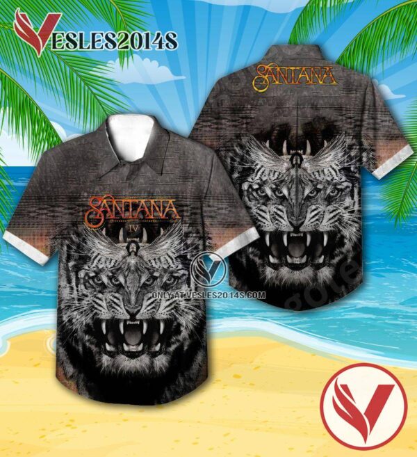Santana Iv Album Cover Style 2 Hawaiian Shirt, Unique Gifts For Music Lovers - Vesles2014S