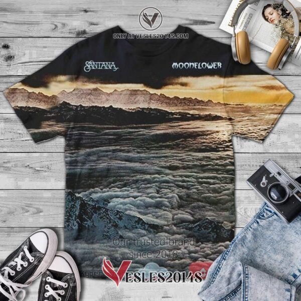 Santana-Moonflower Album 3D Hoodie, Shirt, Unique Gifts For Music Lovers - Vesles2014S