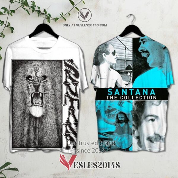 Santana-Santana the Collection Album 3D Shirt, Unique Gifts For Music Lovers - Vesles2014S