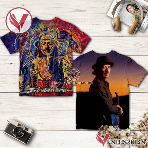 Santana Shaman Album Cover Shirt, Unique Gifts For Music Lovers - Vesles2014S