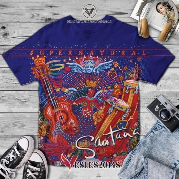 Santana-Supernatural Album 3D Hoodie, Shirt, Unique Gifts For Music Lovers - Vesles2014S