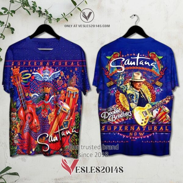 Santana-Supernatural Album 3D Shirt, Unique Gifts For Music Lovers - Vesles2014S