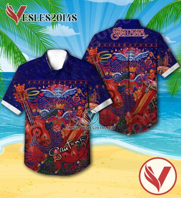 Santana Supernatural Album Cover Style 2 Hawaiian Shirt, Unique Gifts For Music Lovers - Vesles2014S