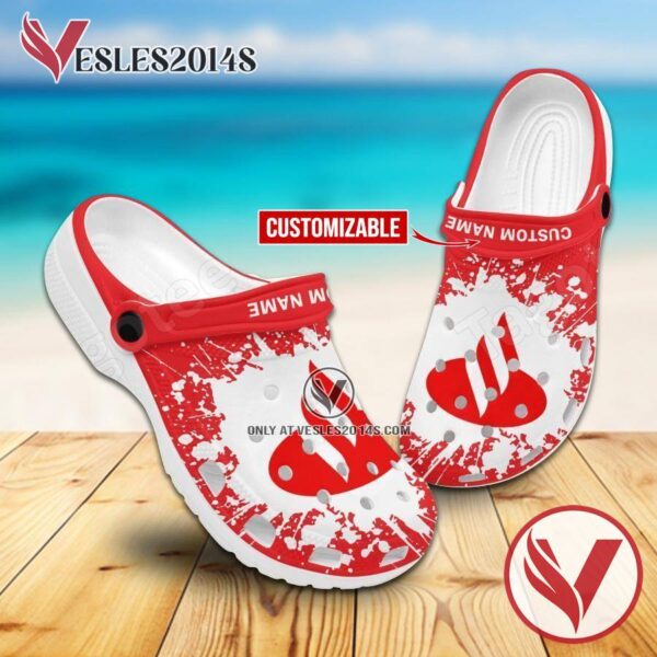 Santander Logo Crocs Shoes For Men And Women, Unique Clogs Shoes For Fans - Vesles2014S