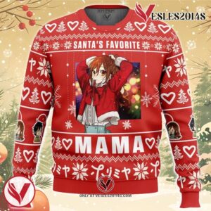 Santa’s Favorite Mama Horimiya Ugly Christmas Sweater, Unique Christmas Gift For Fans - Vesles2014S