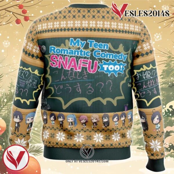 Santas Naughty List My Teen Romantic Comedy Ugly Christmas Sweater, Unique Christmas Gift For Fans - Vesles2014S 1