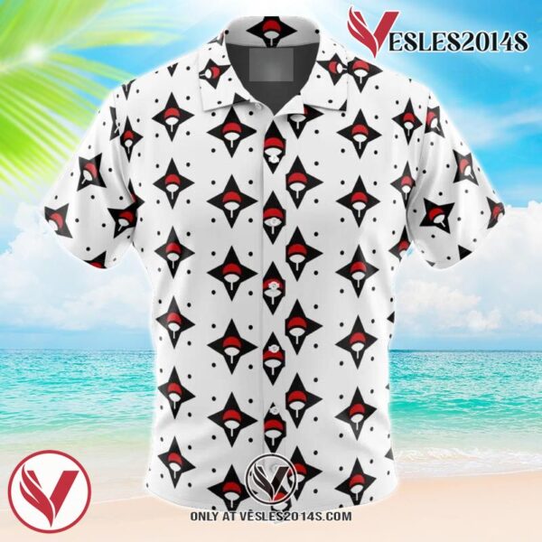 Sasuke Uchiha Naruto Hawaiian Button Up Shirt, Perfect Gifts For Anime Lovers - Vesles2014S