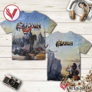 Saxon Crusader Album Cover Shirt Style 2, Unique Gifts For Music Lovers - Vesles2014S