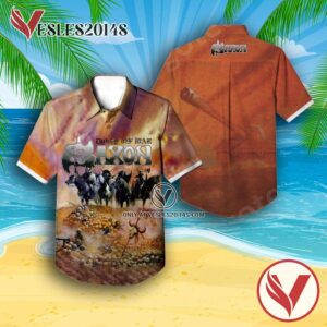 Saxon Dogs Of War Album Cover Hawaiian Shirt, Unique Gifts For Music Lovers - Vesles2014S