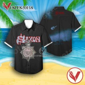 Saxon Strong Arm Of The Law Album Cover Hawaiian Shirt, Unique Gifts For Music Lovers - Vesles2014S