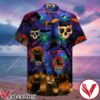 Scary Halloween Black Cat And Skull Hawaiian Shirt, Unique Gifts For Friends - Vesles2014S 1