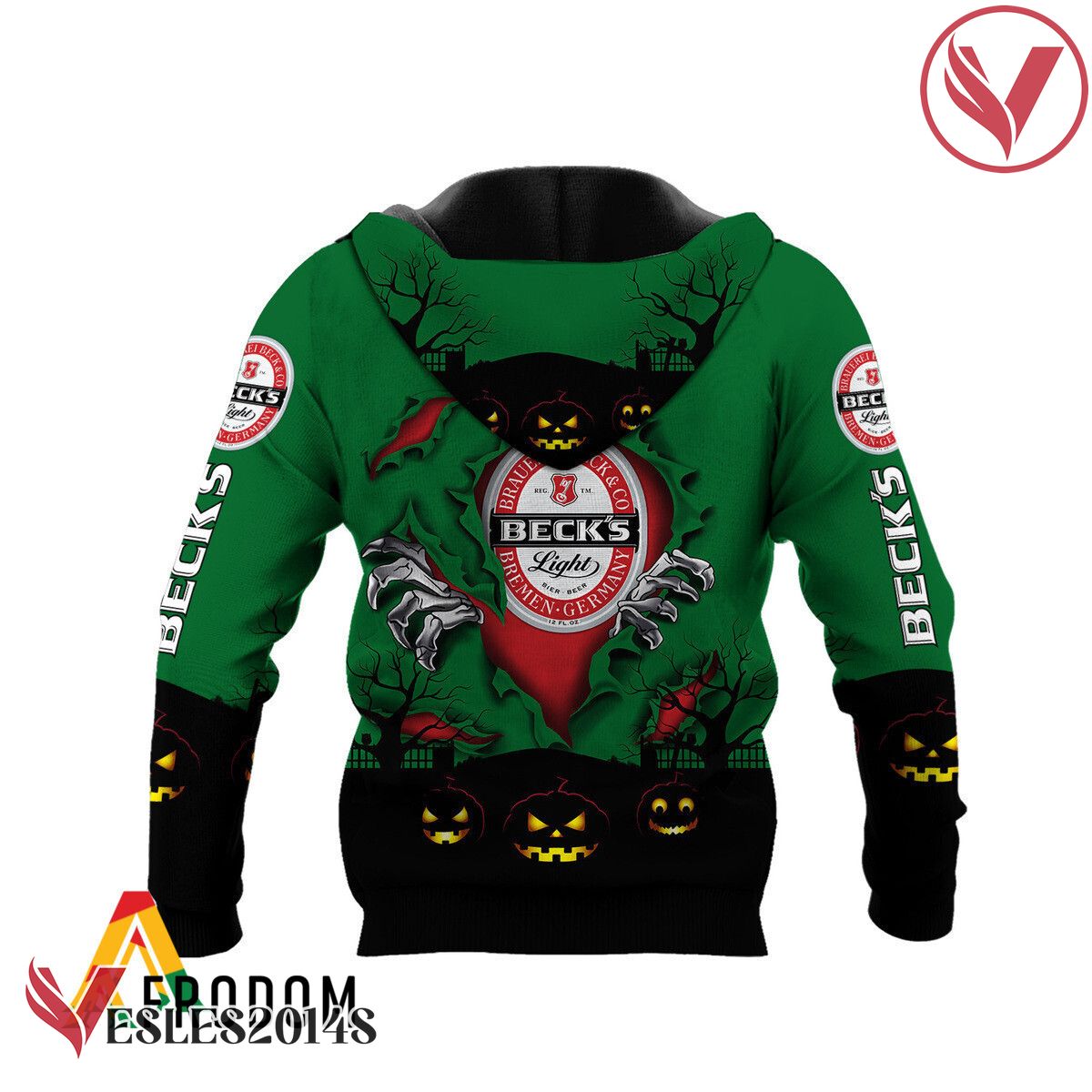 Scary Night Halloween Beck's Beer Hoodie & Zip Hoodie - Vesles2014S 3