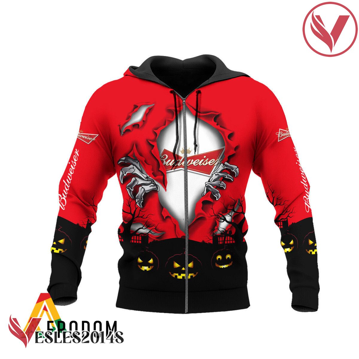 Scary Night Halloween Budweiser Beer Hoodie & Zip Hoodie - Vesles2014S 1