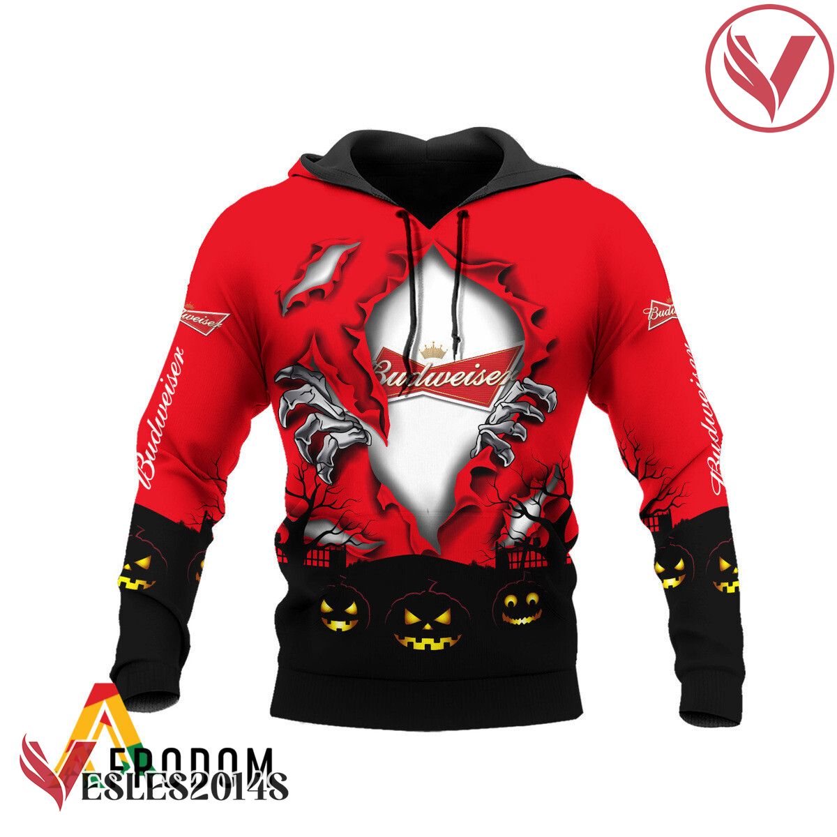 Scary Night Halloween Budweiser Beer Hoodie & Zip Hoodie - Vesles2014S 2