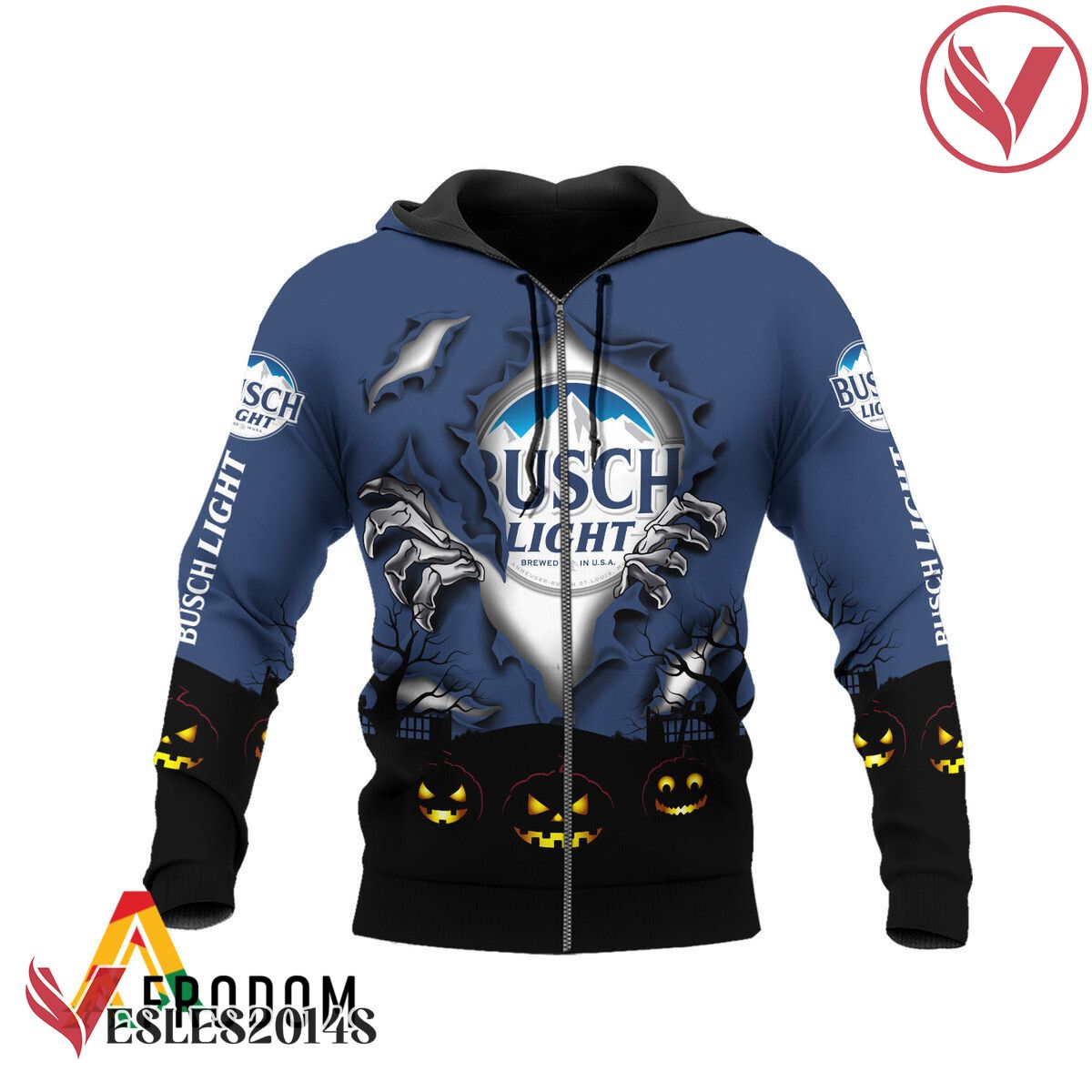 Scary Night Halloween Busch Light Hoodie & Zip Hoodie - Vesles2014S 1