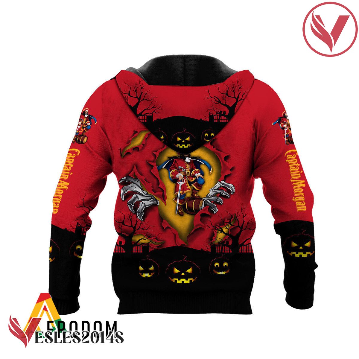 Scary Night Halloween Captain Morgan Hoodie & Zip Hoodie - Vesles2014S 3