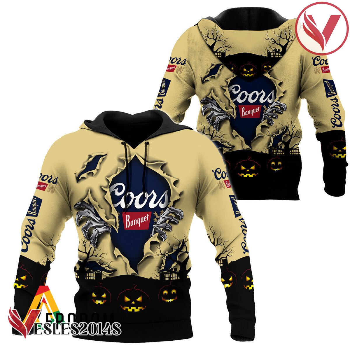 Scary Night Halloween Coors Banquet Hoodie & Zip Hoodie - Vesles2014S