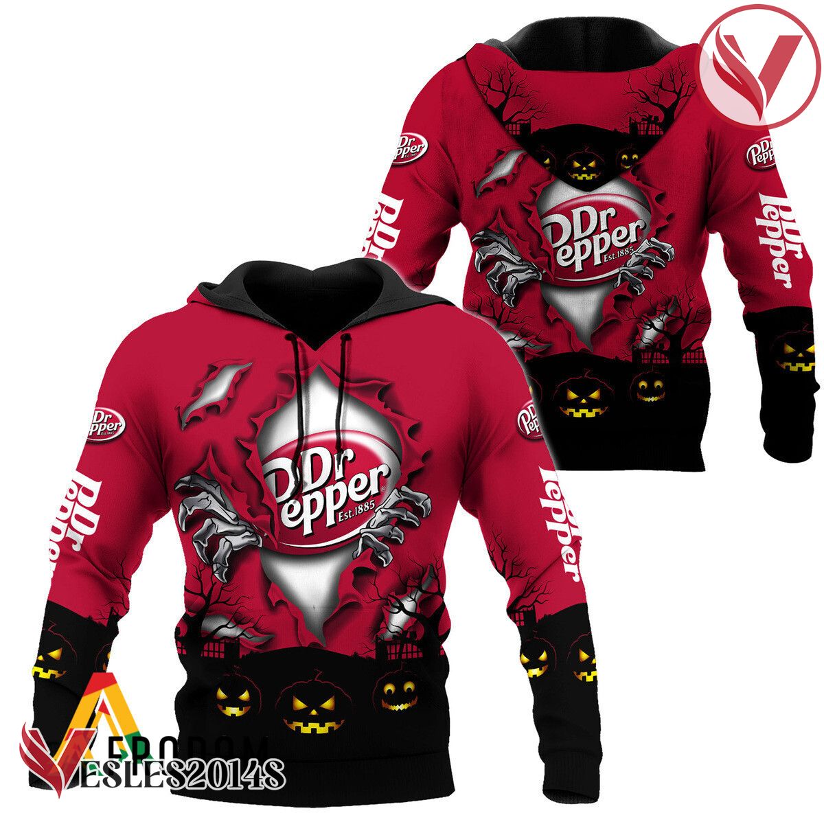 Scary Night Halloween Dr Pepper Hoodie & Zip Hoodie - Vesles2014S