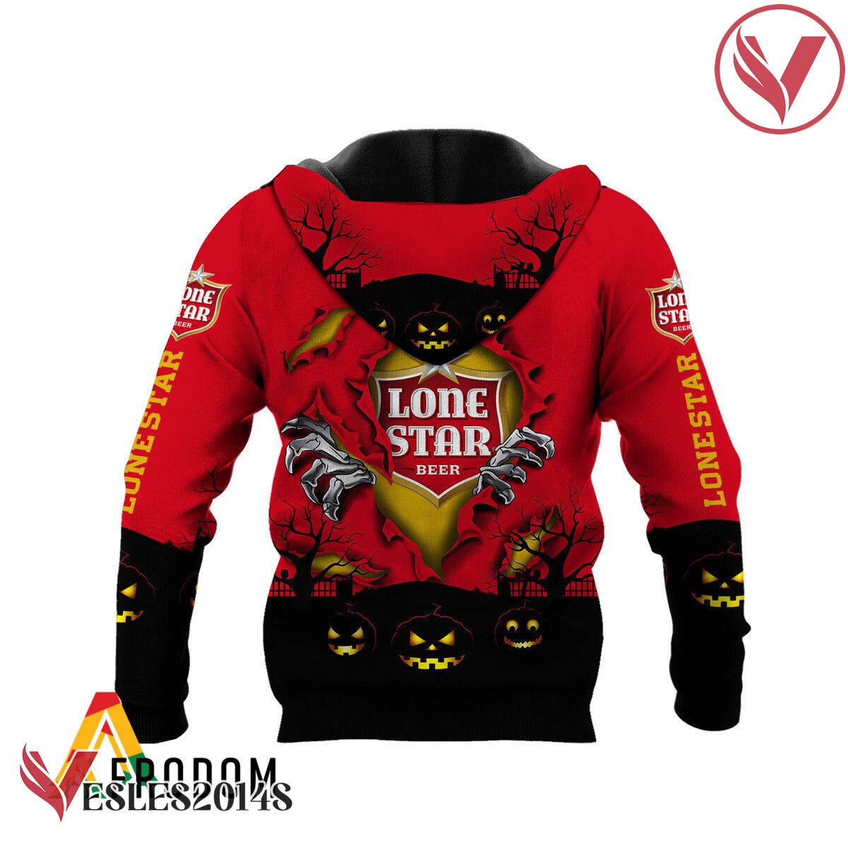 Scary Night Halloween Lone Star Beer Hoodie & Zip Hoodie - Vesles2014S 3