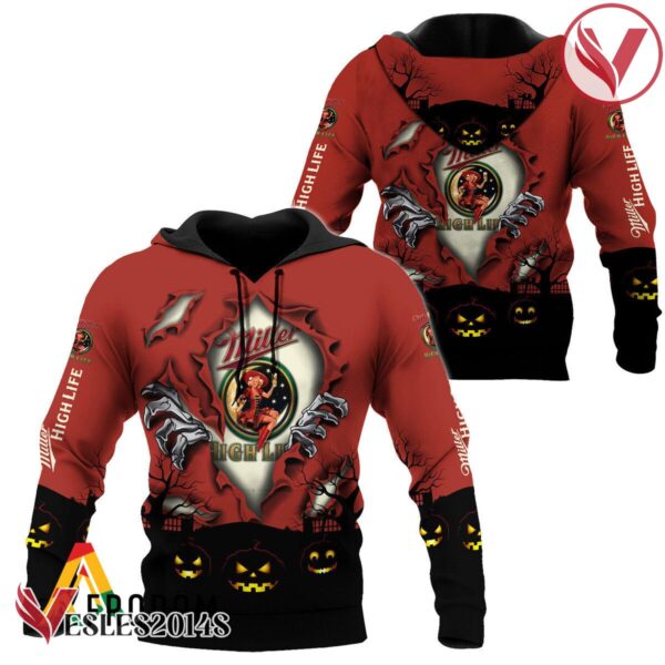 Scary Night Halloween Miller High Life Hoodie & Zip Hoodie - Vesles2014S