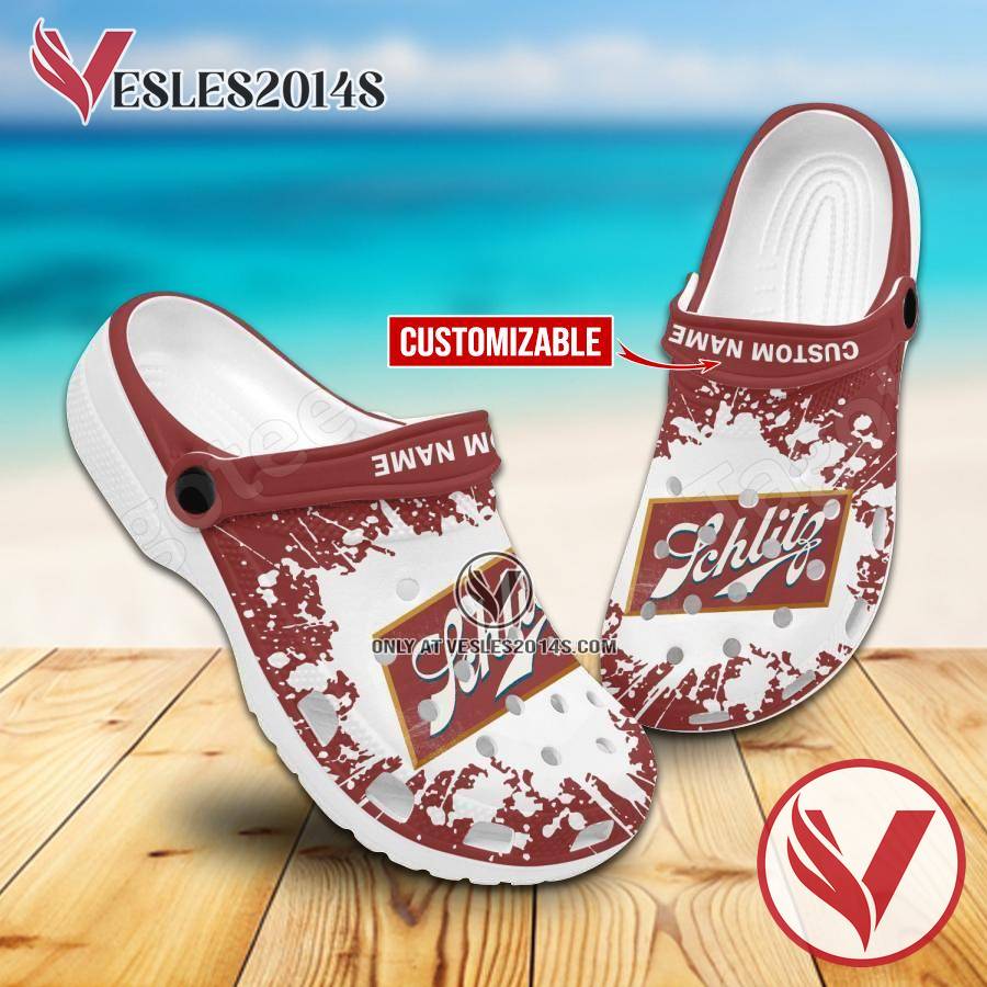 Schlitz Logo Crocs Shoes For Men And Women, Unique Clogs Shoes For Fans - Vesles2014S