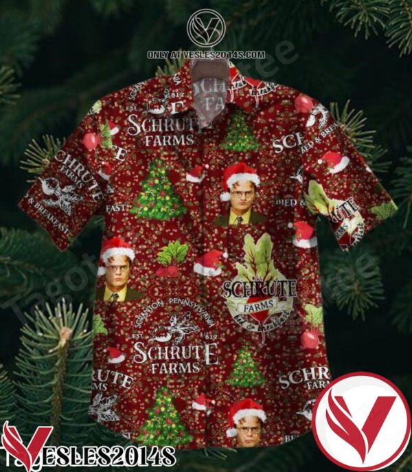 Schrute Farms Bed And Breakfast Christmas Hawaiian Shirt, Unique Gifts For Friends - Vesles2014S 1