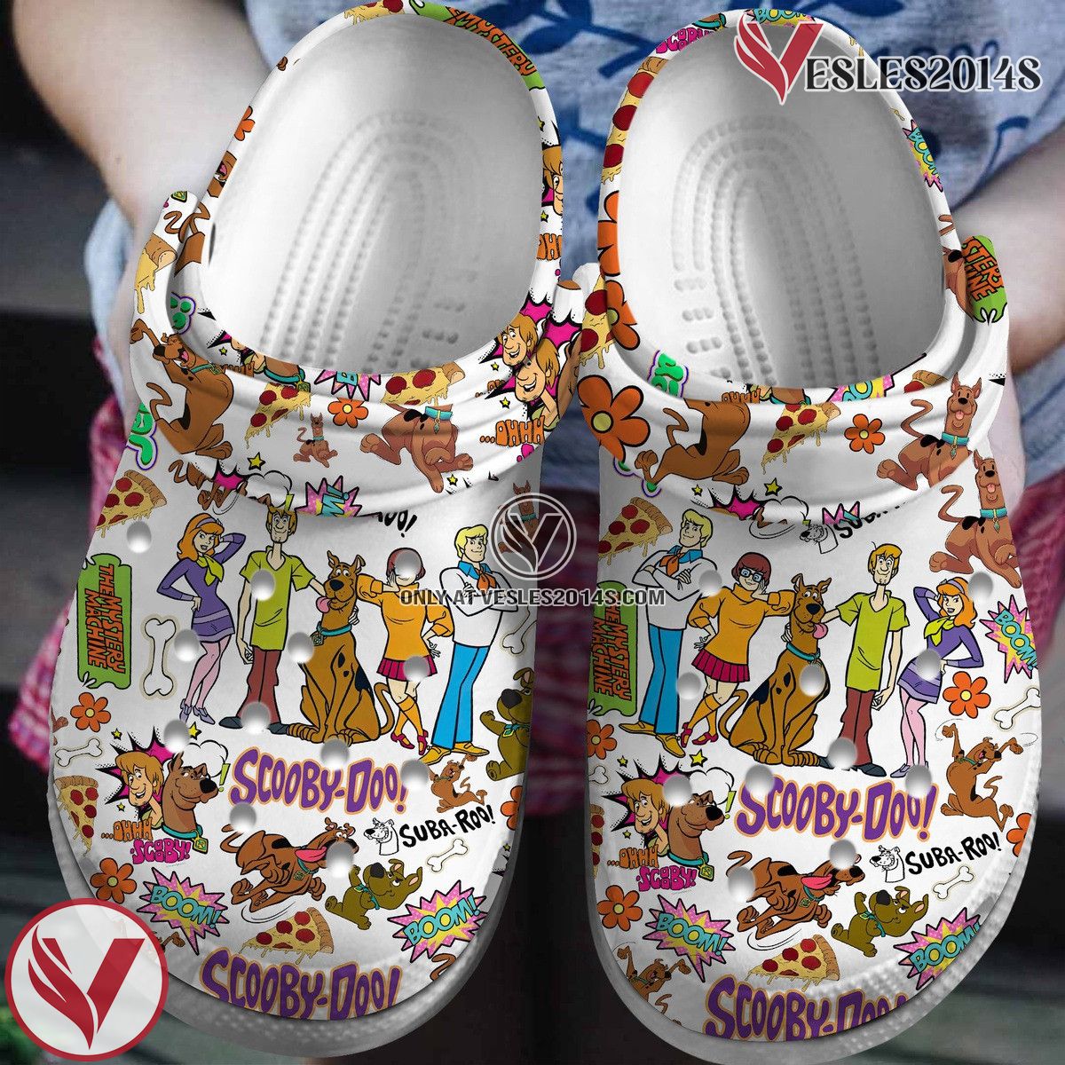 Scooby-Doo Cartoon Crocs Crocband Clogs Shoes Comfortable For Men Women and Kids, Unique Gift From Vesles2014S