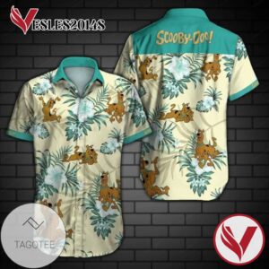 Scooby Doo Hawaiian Graphic Print Short Sleeve Hawaiian Casual Shirt Vesles2014S 1