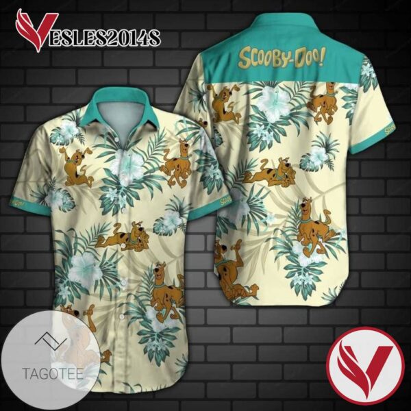 Scooby Doo Hawaiian Graphic Print Short Sleeve Hawaiian Casual Shirt Vesles2014S 1