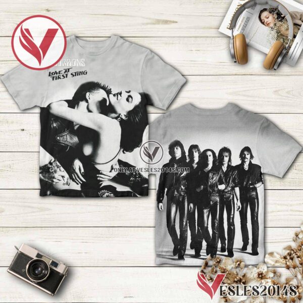Scorpions Love At First Sting Album Cover Shirt, Unique Gifts For Music Lovers - Vesles2014S