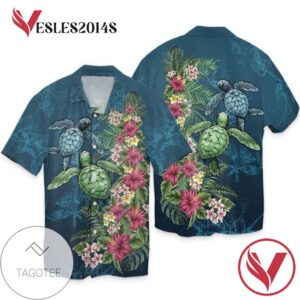 Sea Turtle For Men And Women Graphic Print Short Sleeve Hawaiian Casual Shirt Vesles2014S 1