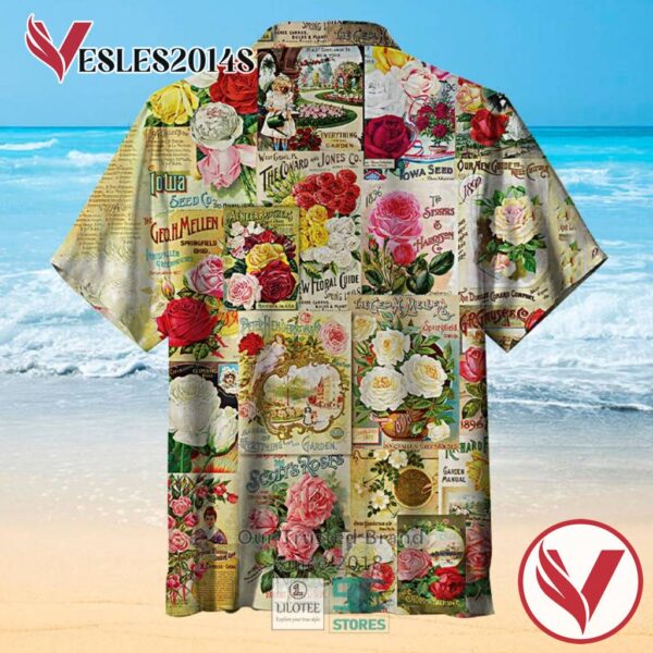 Seed Catalog Roses Casual Hawaiian Shirt, Best Gifts For Summer Vesles2014S 2