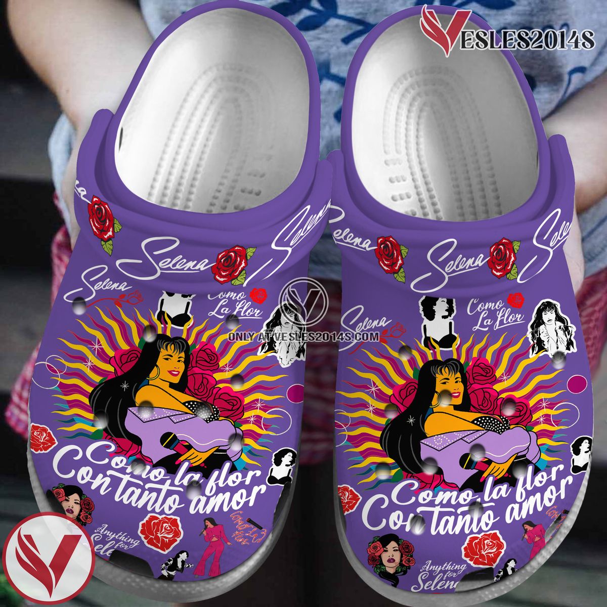 Selena Como La Flor Music Crocs Crocband Clogs Shoes, Unique Gifts For Fans Style 1 - Vesles2014S