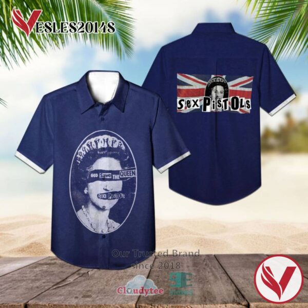 Sex Pistols Band God Save The Queen Album Hawaiian Shirt, Best Gift For Music Lovers Vesles2014S