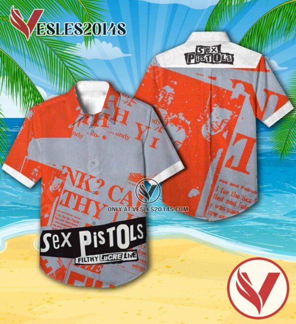 Sex Pistols Filthy Lucre Live Album Cover Hawaiian Shirt, Unique Gifts For Music Lovers - Vesles2014S