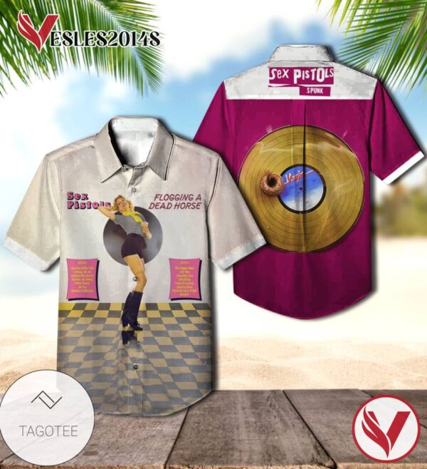 Sex Pistols Flogging A Dead Horse Compilation Album Cover Hawaiian Shirt, Best Gift For Music Lovers Vesles2014S