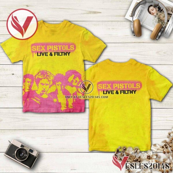 Sex Pistols Live And Filthy Album Cover Shirt, Unique Gifts For Music Lovers - Vesles2014S
