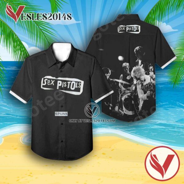 Sex Pistols Spunk Album Cover Black Hawaiian Shirt, Unique Gifts For Music Lovers - Vesles2014S
