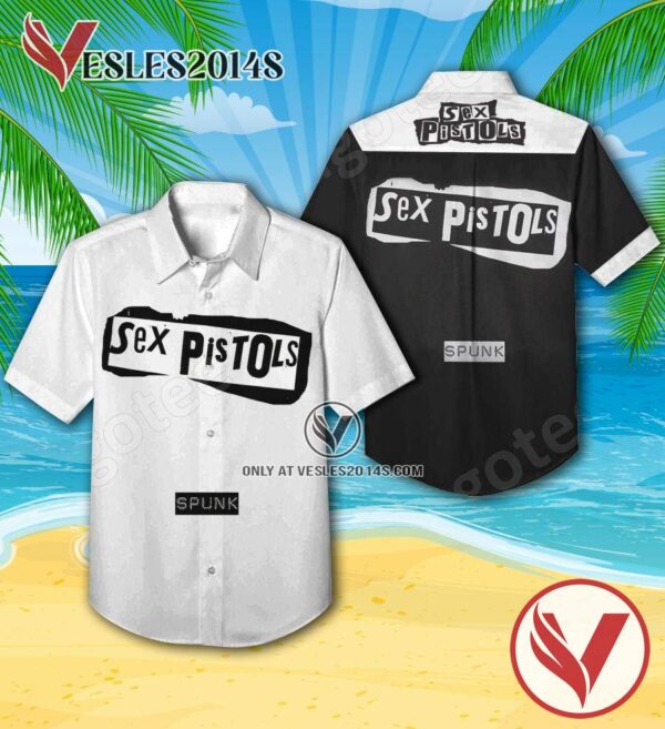 Sex Pistols Spunk Album Cover Mix Black And White Hawaiian Shirt, Unique Gifts For Music Lovers - Vesles2014S