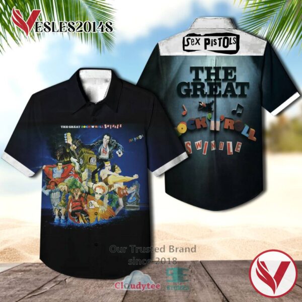 Sex Pistols The Great Rock ‘N' Roll Swindle Album Hawaiian Casual Shirt, Best Gift For Music Lovers Vesles2014S