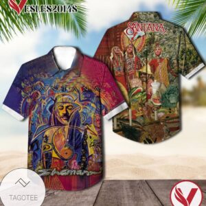 Shaman Album Cover By Santana Hawaiian Shirt, Best Gift For Music Lovers Vesles2014S