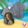 Shania Twain Come On Over Album Grey Hawaiian Shirt, Unique Gifts For Music Lovers - Vesles2014S