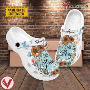 She Is Strong Jesus Customized Crocs Crocband Clogs Shoes Comfortable For Men Women and Kids Gift For Jesus Lovers, Unique Gift From Vesles2014S 3
